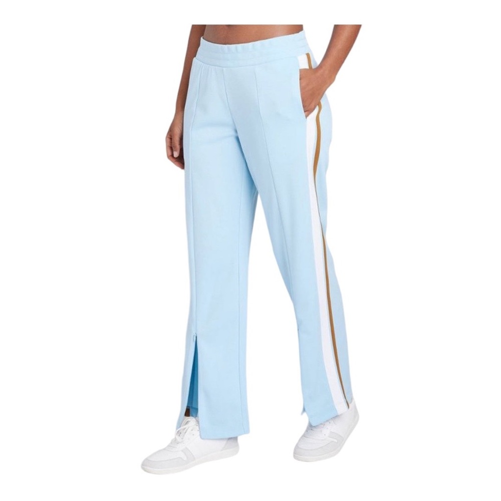 Women's High-Rise Wide Leg Track Pants - Wild Fable Blue SM